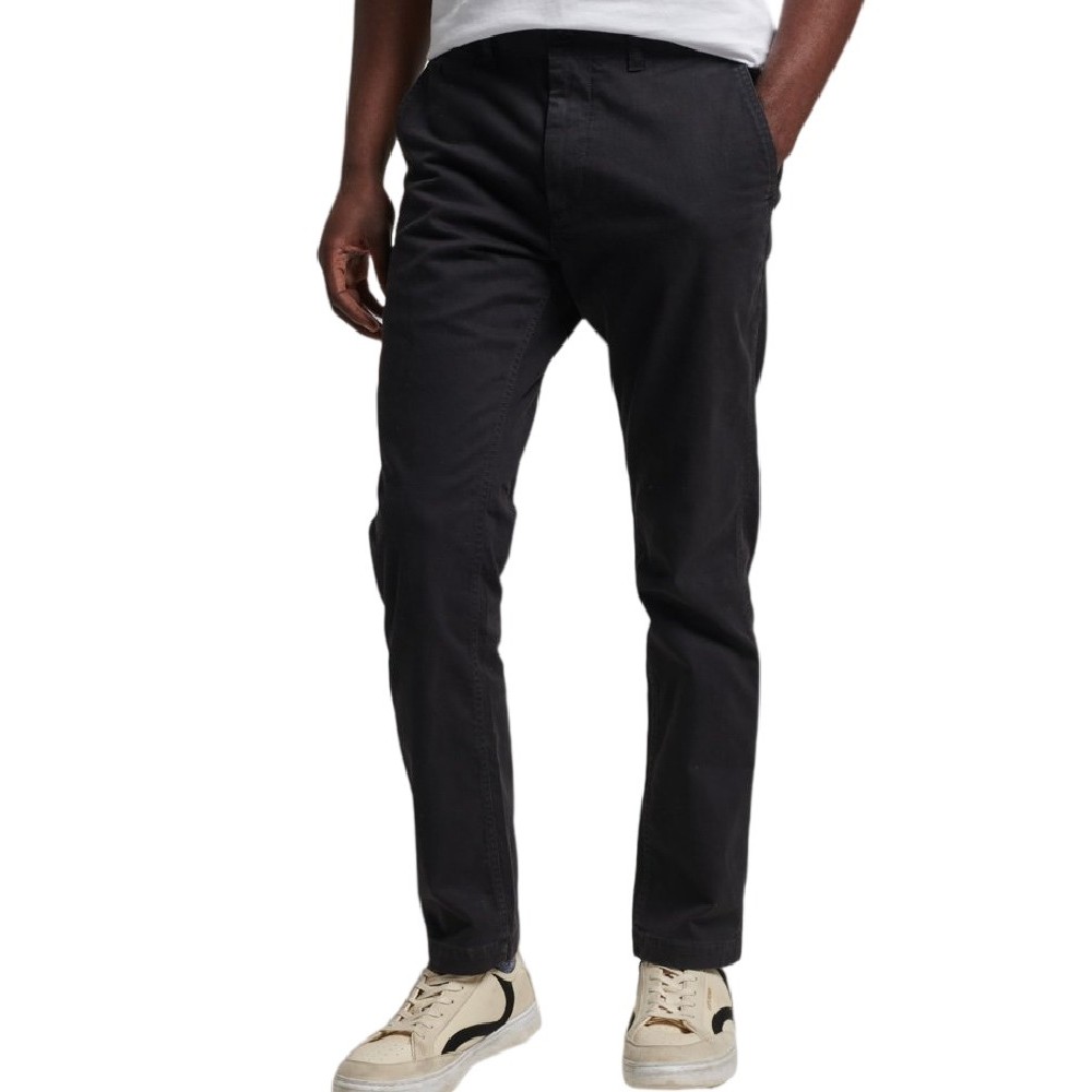 SUPERDRY OFFICERS SLIM CHINO TROUSERS ΠΑΝΤΕΛΟΝΙ ΑΝΔΡΙΚΟ BLACK