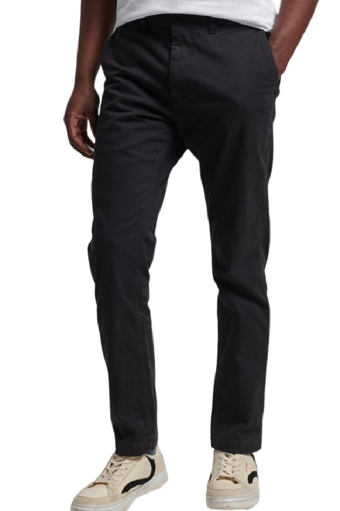 SUPERDRY OFFICERS SLIM CHINO TROUSERS ΠΑΝΤΕΛΟΝΙ ΑΝΔΡΙΚΟ BLACK