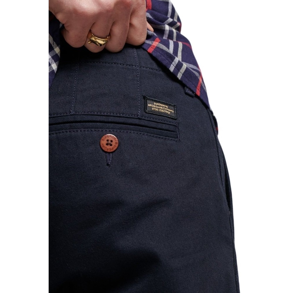 SUPERDRY OFFICERS SLIM CHINO TROUSERS ΠΑΝΤΕΛΟΝΙ ΑΝΔΡΙΚΟ NAVY