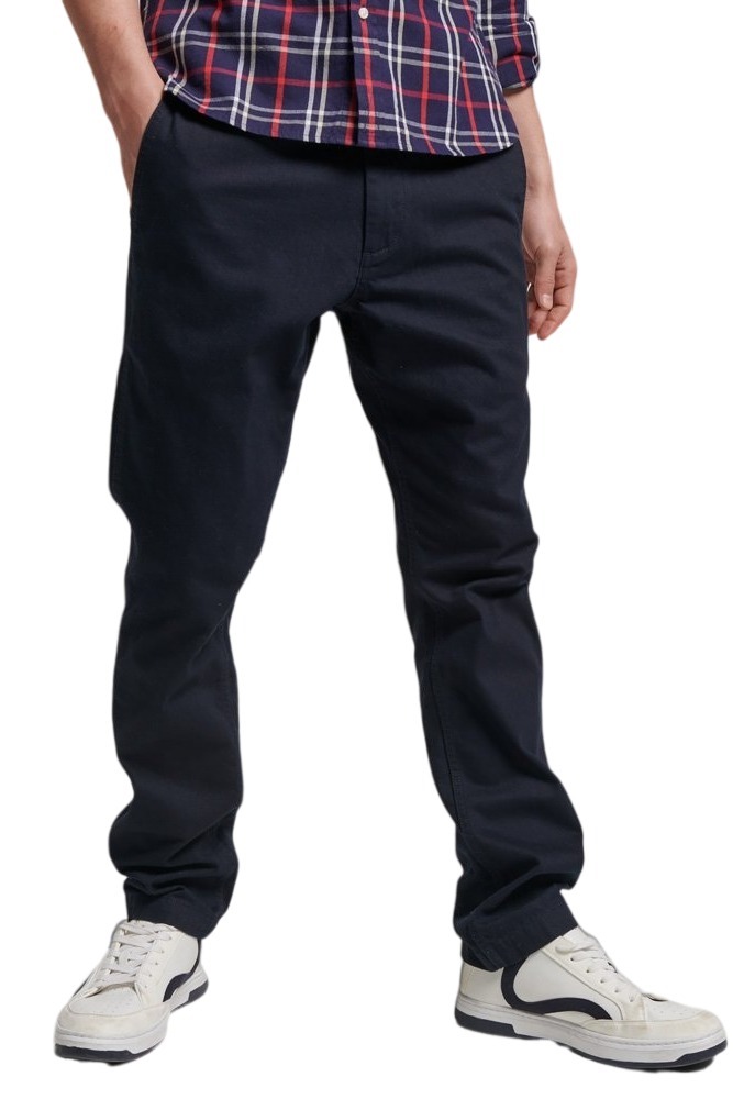 SUPERDRY OFFICERS SLIM CHINO TROUSERS ΠΑΝΤΕΛΟΝΙ ΑΝΔΡΙΚΟ NAVY
