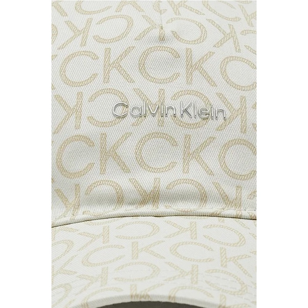 CALVIN KLEIN JEANS CK MUST TPU LOGO CAP MONO ΚΑΠΕΛΟ ΓΥΝΑΙΚΕΙΟ ECRU