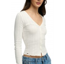SUPERDRY ATH ESS POINTELLE CARDIGAN ΖΑΚΕΤΑ ΓΥΝΑΙΚΕΙΑ OFF WHITE