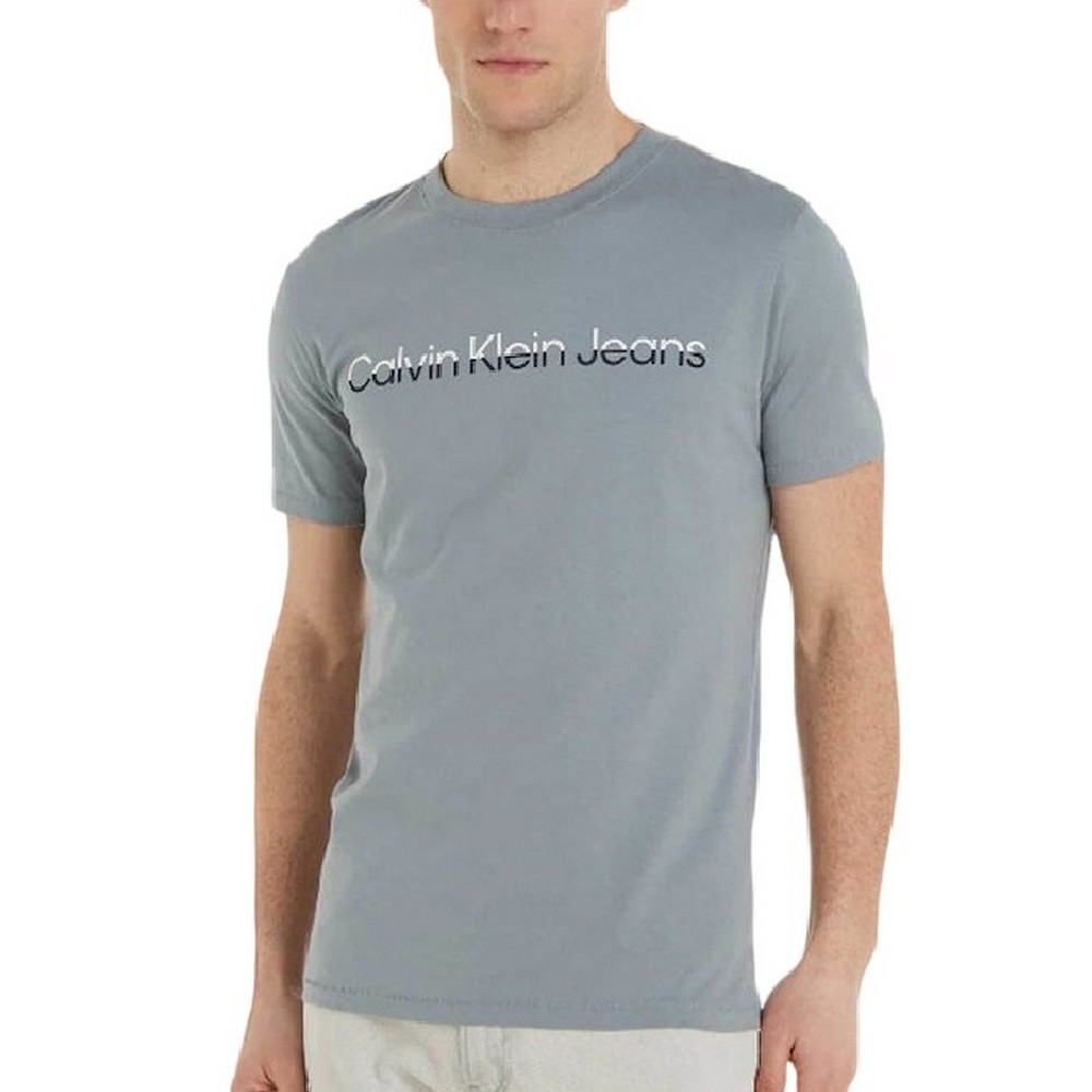 CALVIN KLEIN JEANS MIXED INSTITUTIONAL T-SHIRT ΑΝΔΡΙΚΟ GREY