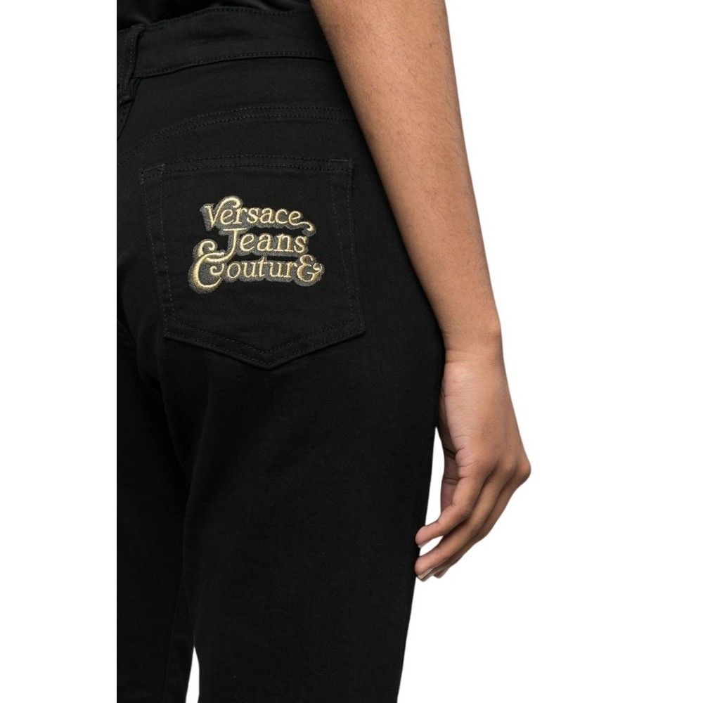 VERSACE JEANS COUTURE BOY SLIM RIVER ΠΑΝΤΕΛΟΝΙ ΓΥΝΑΙΚΕΙΟ BLACK DENIM