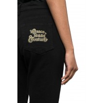 VERSACE JEANS COUTURE BOY SLIM RIVER ΠΑΝΤΕΛΟΝΙ ΓΥΝΑΙΚΕΙΟ BLACK DENIM