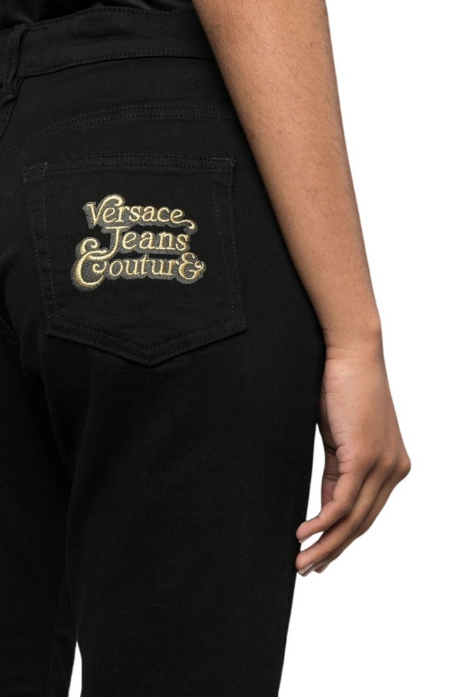 VERSACE JEANS COUTURE C BOY SLIM RIVER RIC.VJC ΠΑΝΤΕΛΟΝΙ ΓΥΝΑΙΚΕΙΟ BLACK DENIM