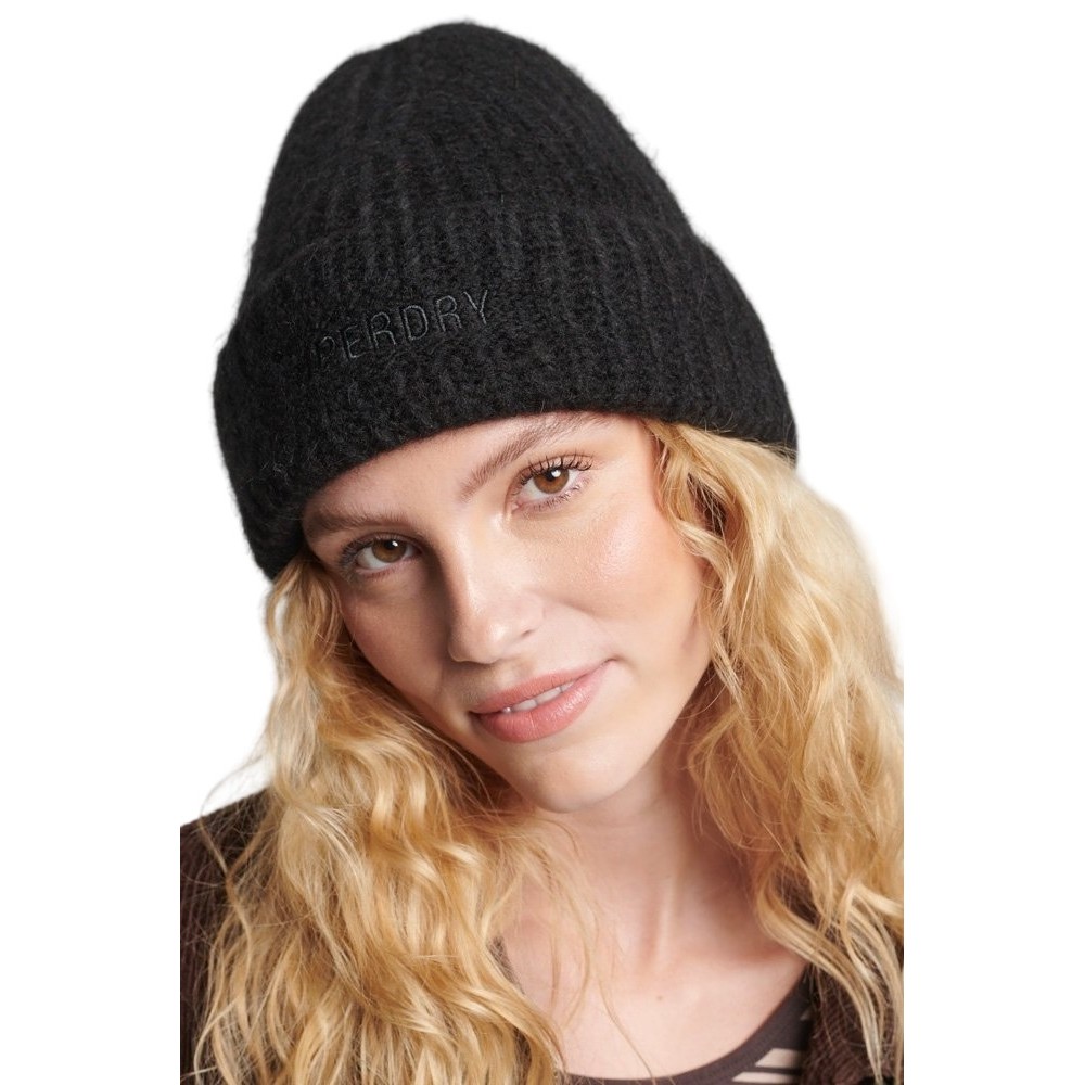 ΣΚΟΥΦΟΣ D2 VINTAGE RIBBED ΓΥΝΑΙΚΕΙΟΣ SUPERDRY BLACK