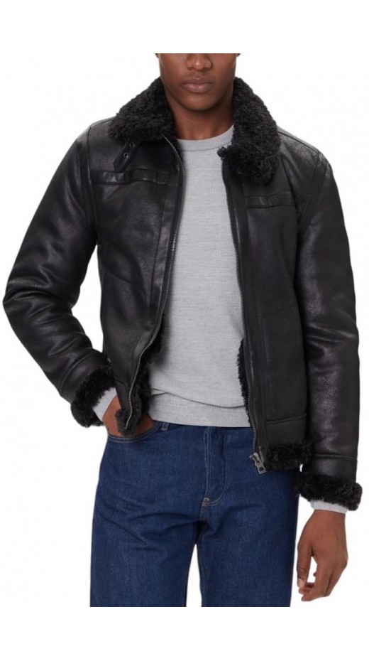 GUESS AVIATOR SHEARLING ΜΠΟΥΦΑΝ ΑΝΔΡΙΚΟ BLACK