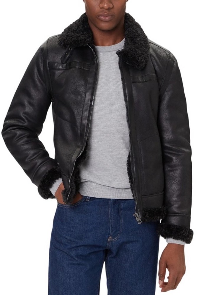 GUESS AVIATOR SHEARLING ΜΠΟΥΦΑΝ ΑΝΔΡΙΚΟ BLACK