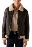 GUESS AVIATOR SHEARLING ΜΠΟΥΦΑΝ ΑΝΔΡΙΚΟ BROWN