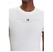 TOMMY JEANS SLIM US LINEAR TEE T-SHIRT ΜΠΛΟΥΖΑ ΓΥΝΑΙΚΕΙΑ WHITE