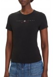 TOMMY JEANS SLIM US LINEAR TEE T-SHIRT ΜΠΛΟΥΖΑ ΓΥΝΑΙΚΕΙΑ BLACK