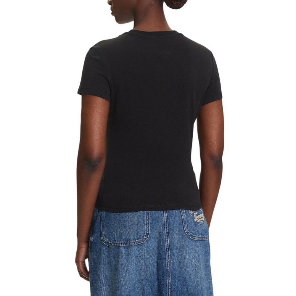 TOMMY JEANS SLIM US LINEAR TEE T-SHIRT ΜΠΛΟΥΖΑ ΓΥΝΑΙΚΕΙΑ BLACK
