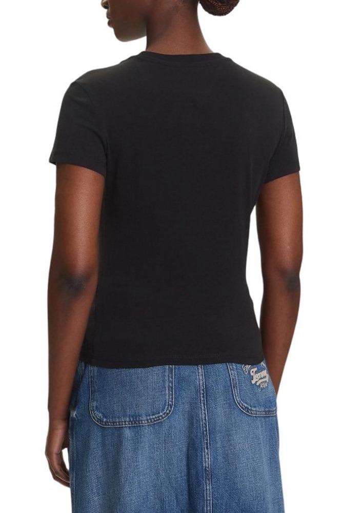 TOMMY JEANS SLIM US LINEAR TEE T-SHIRT ΜΠΛΟΥΖΑ ΓΥΝΑΙΚΕΙΑ BLACK
