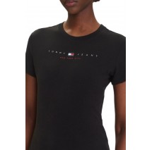 TOMMY JEANS SLIM US LINEAR TEE T-SHIRT ΜΠΛΟΥΖΑ ΓΥΝΑΙΚΕΙΑ BLACK
