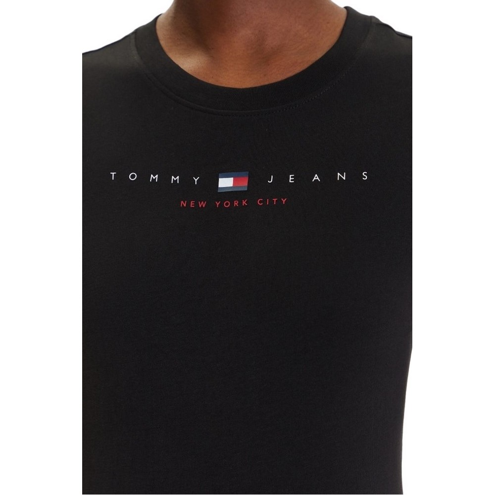 TOMMY JEANS SLIM US LINEAR TEE T-SHIRT ΜΠΛΟΥΖΑ ΓΥΝΑΙΚΕΙΑ BLACK