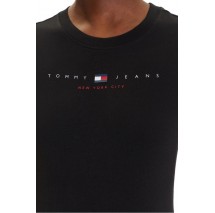 TOMMY JEANS SLIM US LINEAR TEE T-SHIRT ΜΠΛΟΥΖΑ ΓΥΝΑΙΚΕΙΑ BLACK