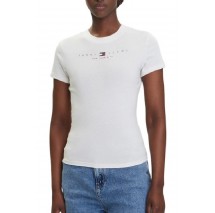 TOMMY JEANS SLIM US LINEAR TEE T-SHIRT ΜΠΛΟΥΖΑ ΓΥΝΑΙΚΕΙΑ WHITE