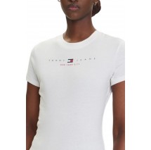 TOMMY JEANS SLIM US LINEAR TEE T-SHIRT ΜΠΛΟΥΖΑ ΓΥΝΑΙΚΕΙΑ WHITE