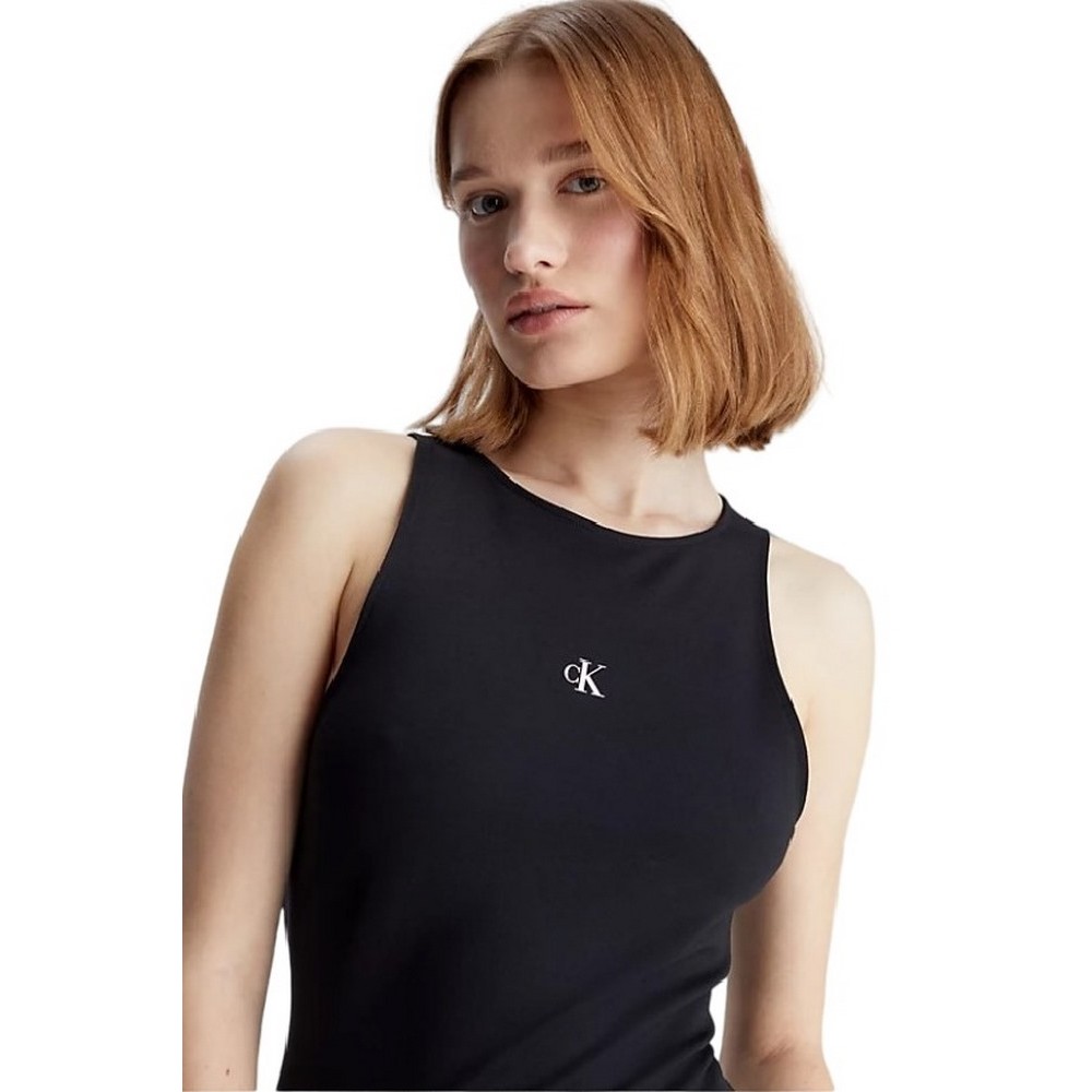 CALVIN KLEIN JEANS RACERBACK MILANO DRESS ΦΟΡΕΜΑ ΓΥΝΑΙΚΕΙΟ BLACK