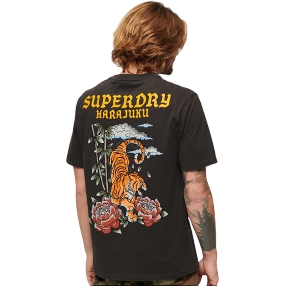 SUPERDRY TATTOO GRAPHIC LOOSE T-SHIRT ΜΠΛΟΥΖΑ ΑΝΔΡΙΚΗ GREY