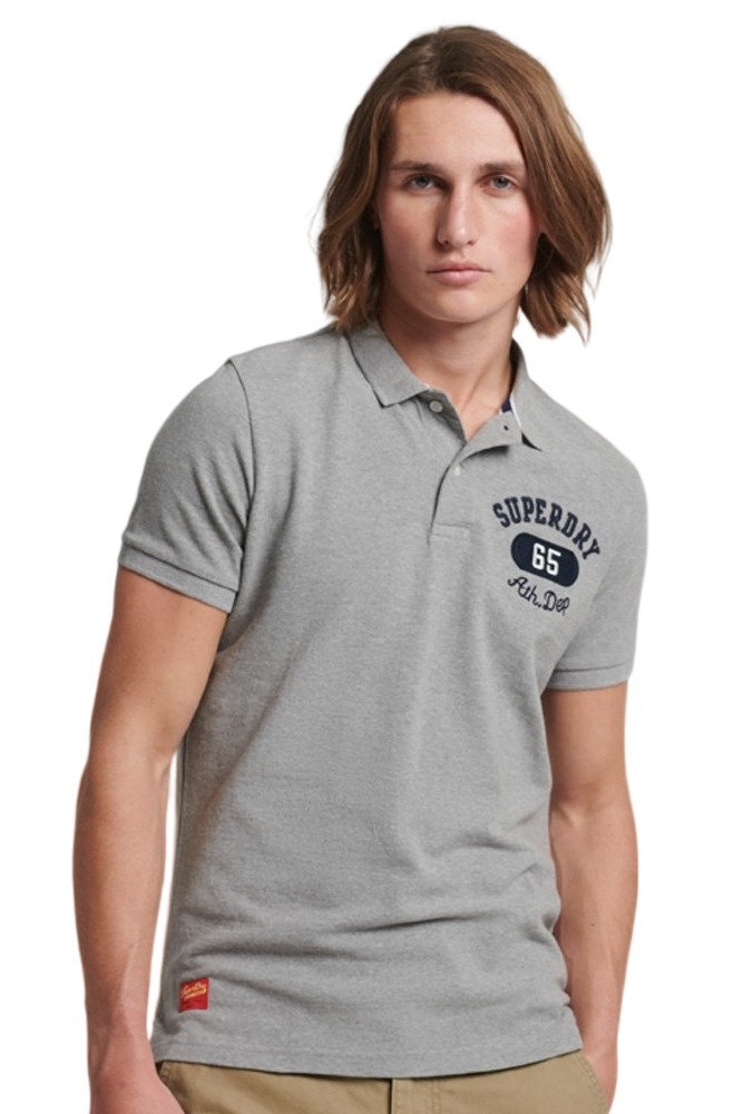 SUPERDRY D1 OVIN VINTAGE SUPERSTATE POLO ΜΠΛΟΥΖΑ ΑΝΔΡΙΚΗ GREY