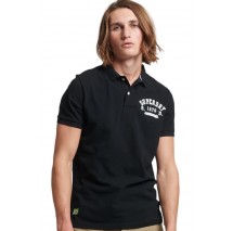 SUPERDRY D1 OVIN VINTAGE SUPERSTATE POLO ΜΠΛΟΥΖΑ ΑΝΔΡΙΚΗ BLACK