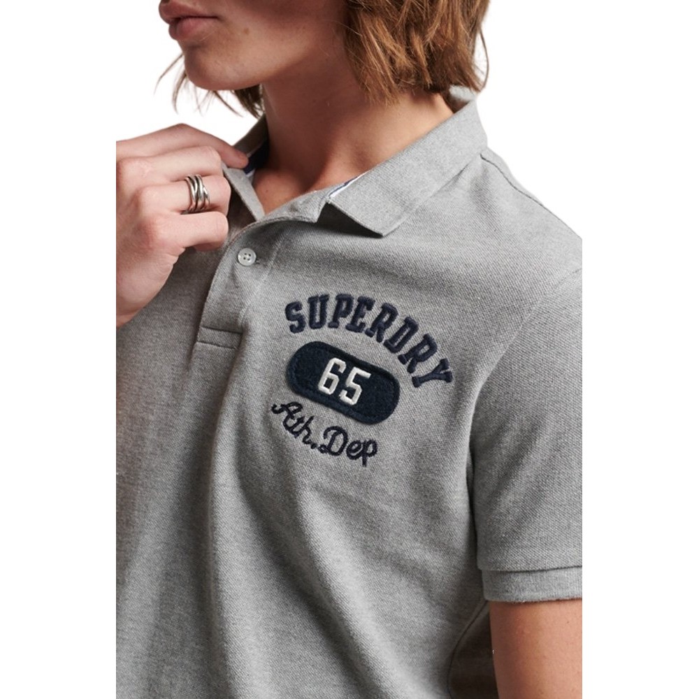 SUPERDRY D1 OVIN VINTAGE SUPERSTATE POLO ΜΠΛΟΥΖΑ ΑΝΔΡΙΚΗ GREY