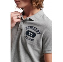 SUPERDRY D1 OVIN VINTAGE SUPERSTATE POLO ΜΠΛΟΥΖΑ ΑΝΔΡΙΚΗ GREY