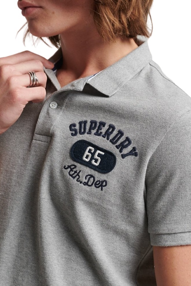 SUPERDRY D1 OVIN VINTAGE SUPERSTATE POLO ΜΠΛΟΥΖΑ ΑΝΔΡΙΚΗ GREY