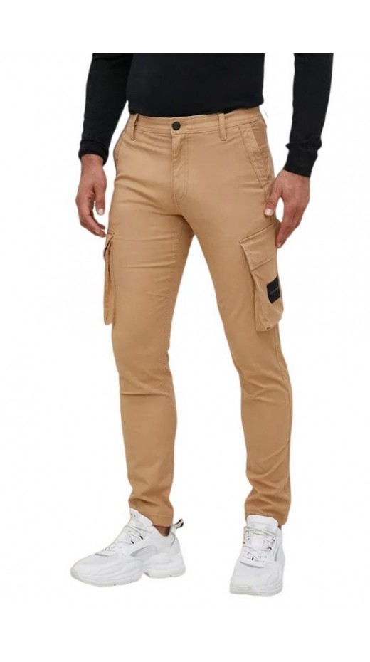 CALVIN KLEIN JEANS SKINNY WASHED CARGO PANT ΠΑΝΤΕΛΟΝΙ ΑΝΔΡΙΚΟ BEIGE