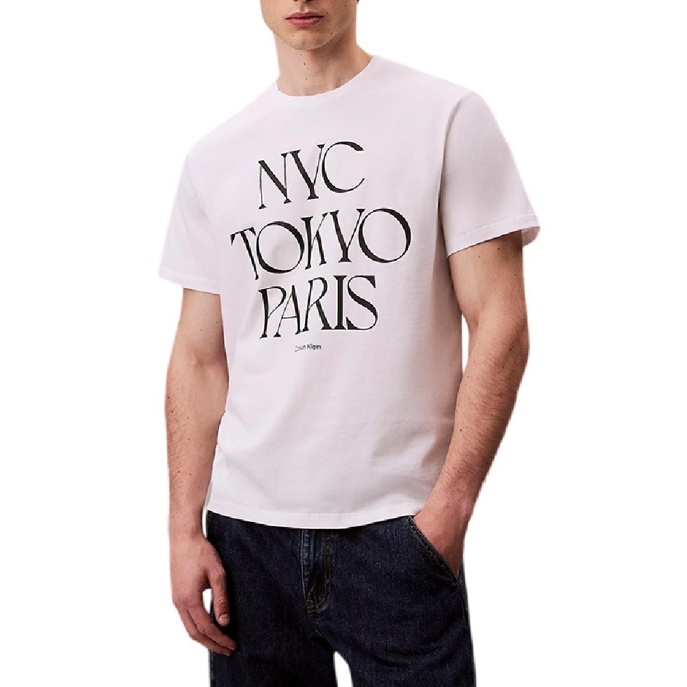 CALVIN KLEIN JEANS 20S TC FLAGSHIP CITY GRAPHIC T-SHIRT ΜΠΛΟΥΖΑ ΑΝΔΡΙΚΗ WHITE