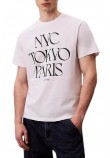 CALVIN KLEIN JEANS 20S TC FLAGSHIP CITY GRAPHIC T-SHIRT ΜΠΛΟΥΖΑ ΑΝΔΡΙΚΗ WHITE