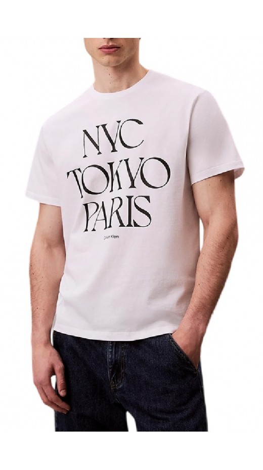 CALVIN KLEIN JEANS 20S TC FLAGSHIP CITY GRAPHIC T-SHIRT ΜΠΛΟΥΖΑ ΑΝΔΡΙΚΗ WHITE