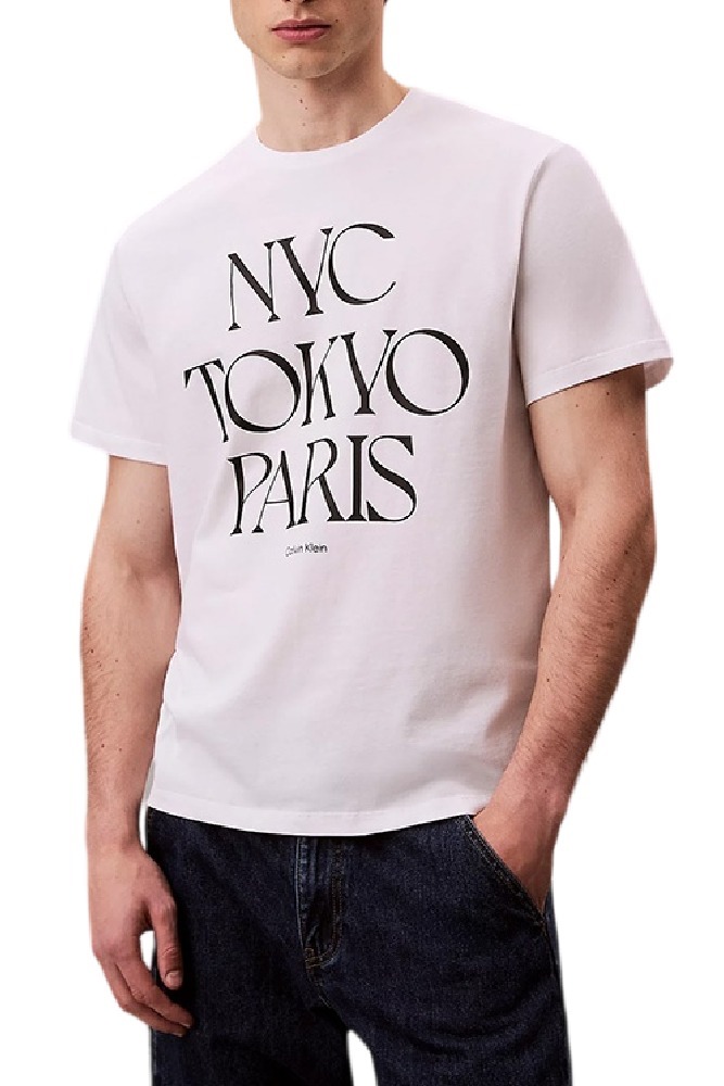 CALVIN KLEIN JEANS 20S TC FLAGSHIP CITY GRAPHIC T-SHIRT ΜΠΛΟΥΖΑ ΑΝΔΡΙΚΗ WHITE