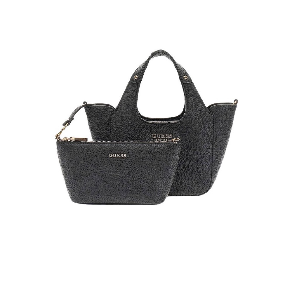 GUESS CALISTA 2 IN 1 MINI TOTE ΤΣΑΝΤΑ ΓΥΝΑΙΚΕΙΑ BLACK