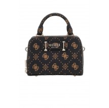 GUESS SILIA MINI SATCHEL ΤΣΑΝΤΑ ΓΥΝΑΙΚΕΙΑ BROWN