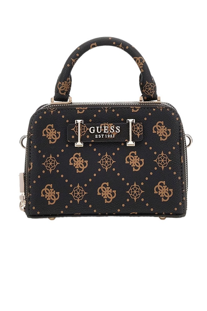 GUESS SILIA MINI SATCHEL ΤΣΑΝΤΑ ΓΥΝΑΙΚΕΙΑ BROWN