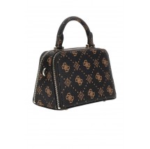 GUESS SILIA MINI SATCHEL ΤΣΑΝΤΑ ΓΥΝΑΙΚΕΙΑ BROWN