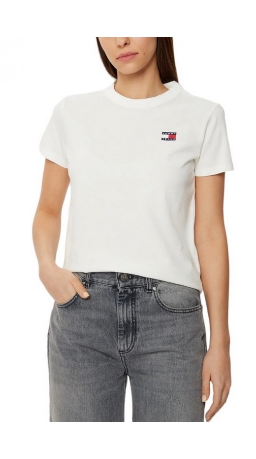 TOMMY JEANS REG BADGE TEE T-SHIRT ΜΠΛΟΥΖΑ ΓΥΝΑΙΚΕΙΑ ECRU