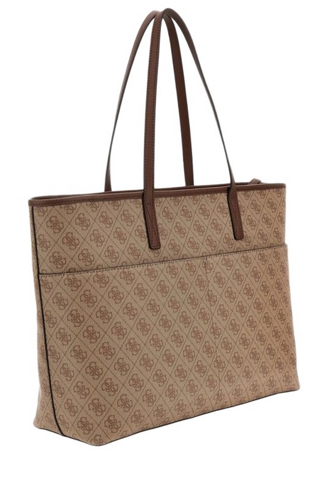GUESS POWER PLAY LARGE TECH TOTE ΤΣΑΝΤΑ ΓΥΝΑΙΚΕΙΑ LATTE