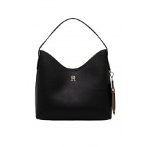TOMMY HILFIGER ICON SHOULDER BAG ΤΣΑΝΤΑ ΓΥΝΑΙΚΕΙΑ BLACK