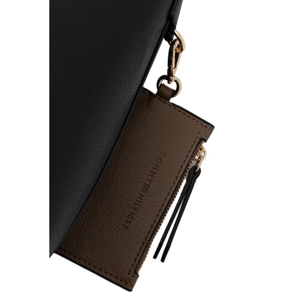 TOMMY HILFIGER ICON SHOULDER BAG ΤΣΑΝΤΑ ΓΥΝΑΙΚΕΙΑ BLACK