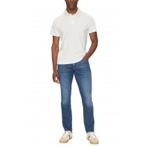 GUESS NOLAN SS POLO T-SHIRT ΜΠΛΟΥΖΑ ΑΝΔΡΙΚΗ WHITE