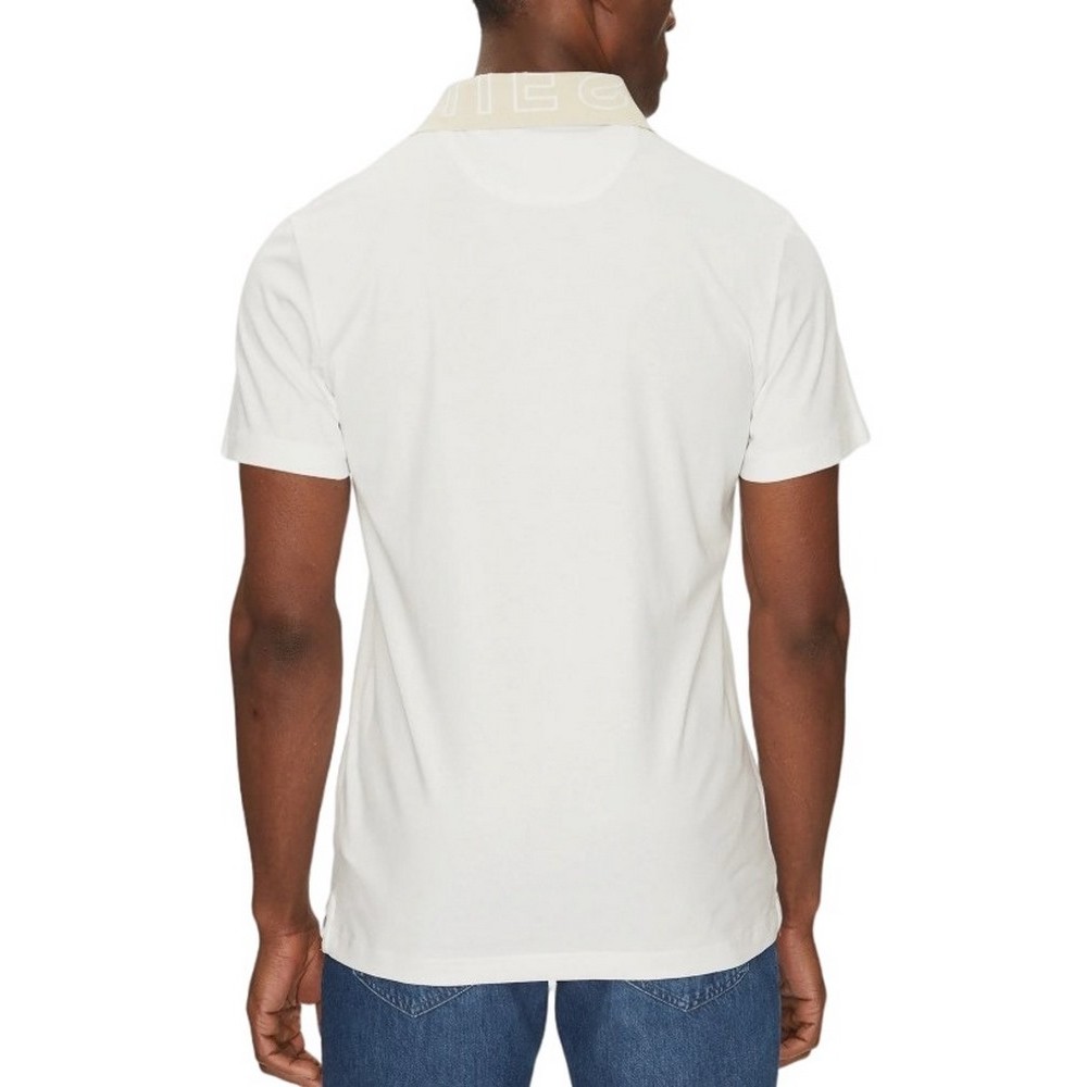 GUESS NOLAN SS POLO T-SHIRT ΜΠΛΟΥΖΑ ΑΝΔΡΙΚΗ WHITE