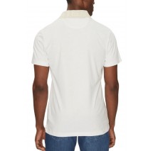 GUESS NOLAN SS POLO T-SHIRT ΜΠΛΟΥΖΑ ΑΝΔΡΙΚΗ WHITE