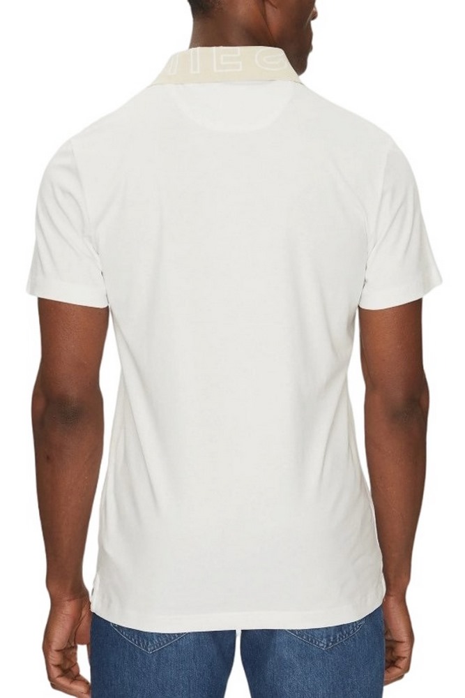 GUESS NOLAN SS POLO T-SHIRT ΜΠΛΟΥΖΑ ΑΝΔΡΙΚΗ WHITE