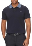 GUESS NOLAN SS POLO T-SHIRT ΜΠΛΟΥΖΑ ΑΝΔΡΙΚΗ NAVY