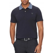 GUESS NOLAN SS POLO T-SHIRT ΜΠΛΟΥΖΑ ΑΝΔΡΙΚΗ NAVY