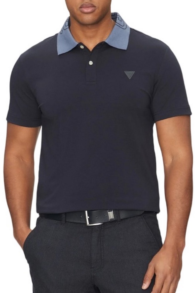 GUESS NOLAN SS POLO T-SHIRT ΜΠΛΟΥΖΑ ΑΝΔΡΙΚΗ NAVY